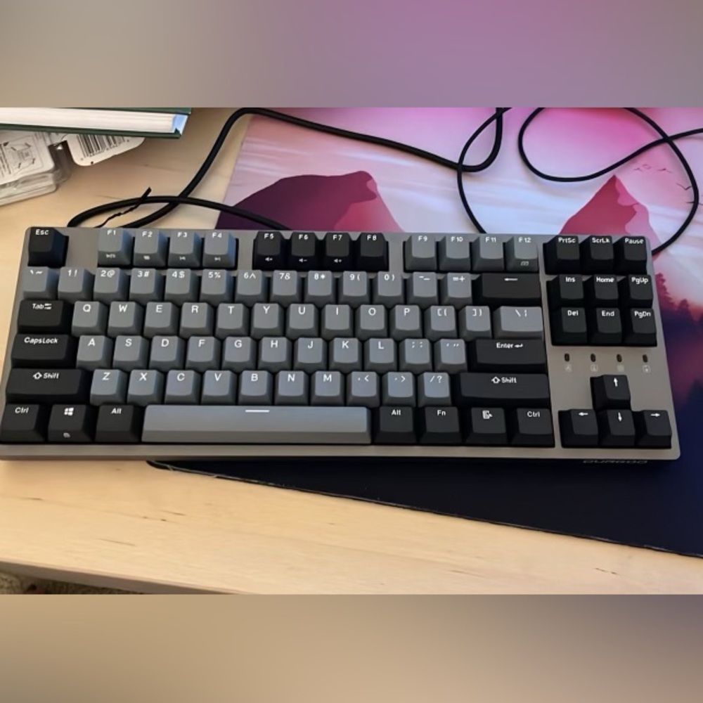 Durgod Taurus K320 TKL Mechanical Gaming Keyboard - Cherry Blue, Space Gray